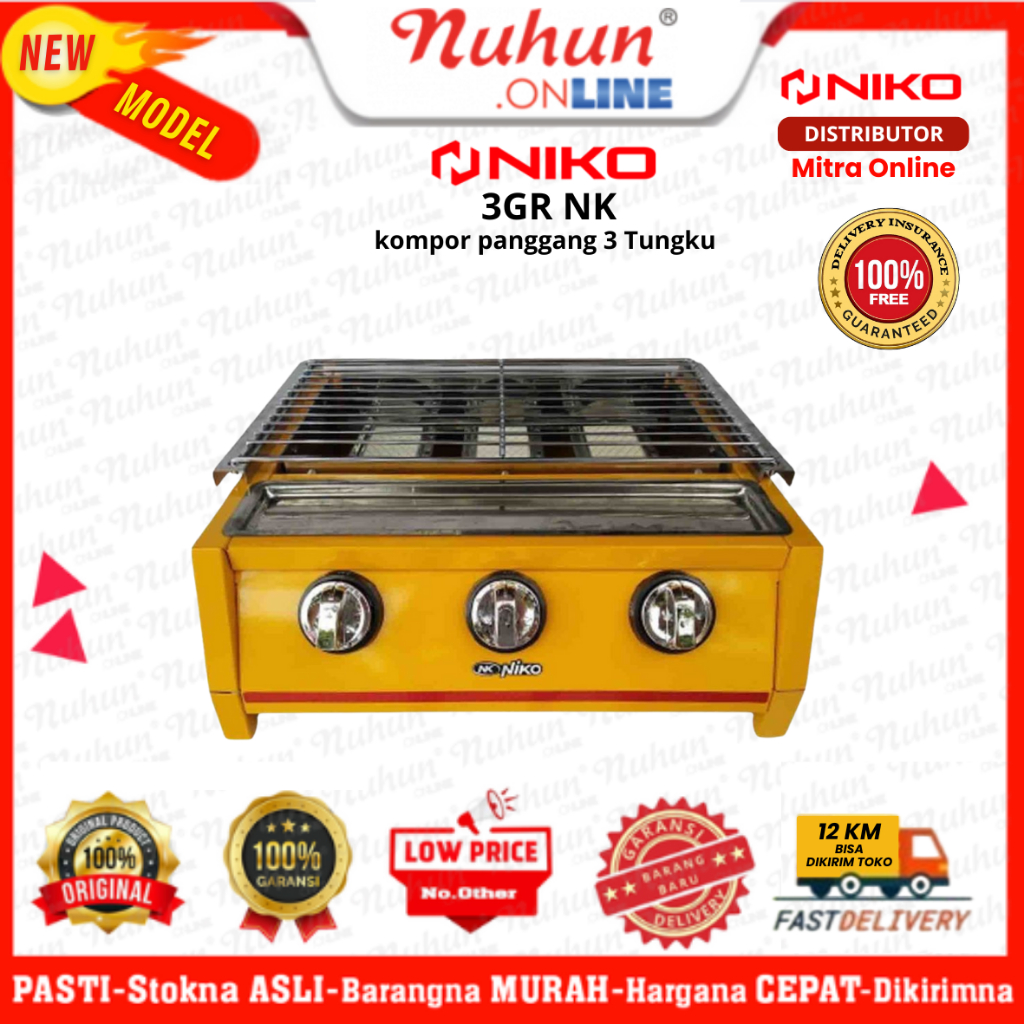 Niko Kompor Pemanggang 3 Tungku