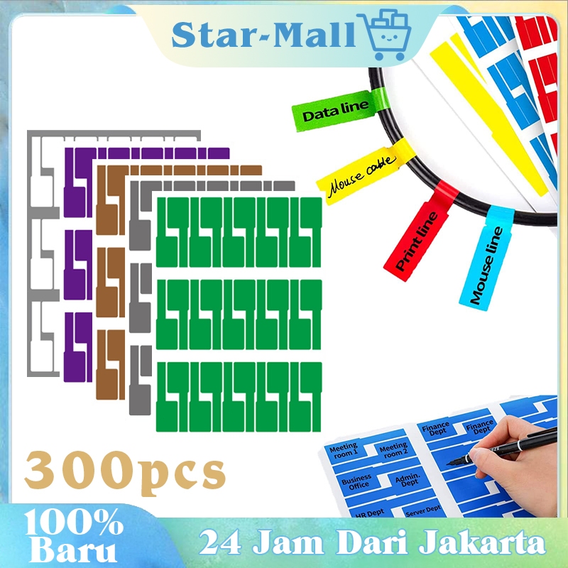 

Isi 300 Penanda Kabel Anti Air Label Penanda Kabel Jaringan Stiker Label Kabel