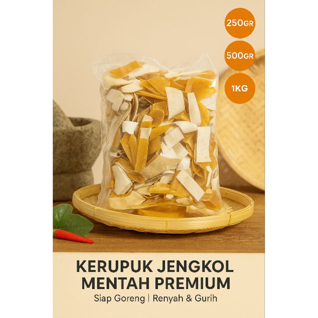 

KERUPUK JENGKOL PADANG TERLARIS 250gram MENTAH, KUALITAS SUPER.