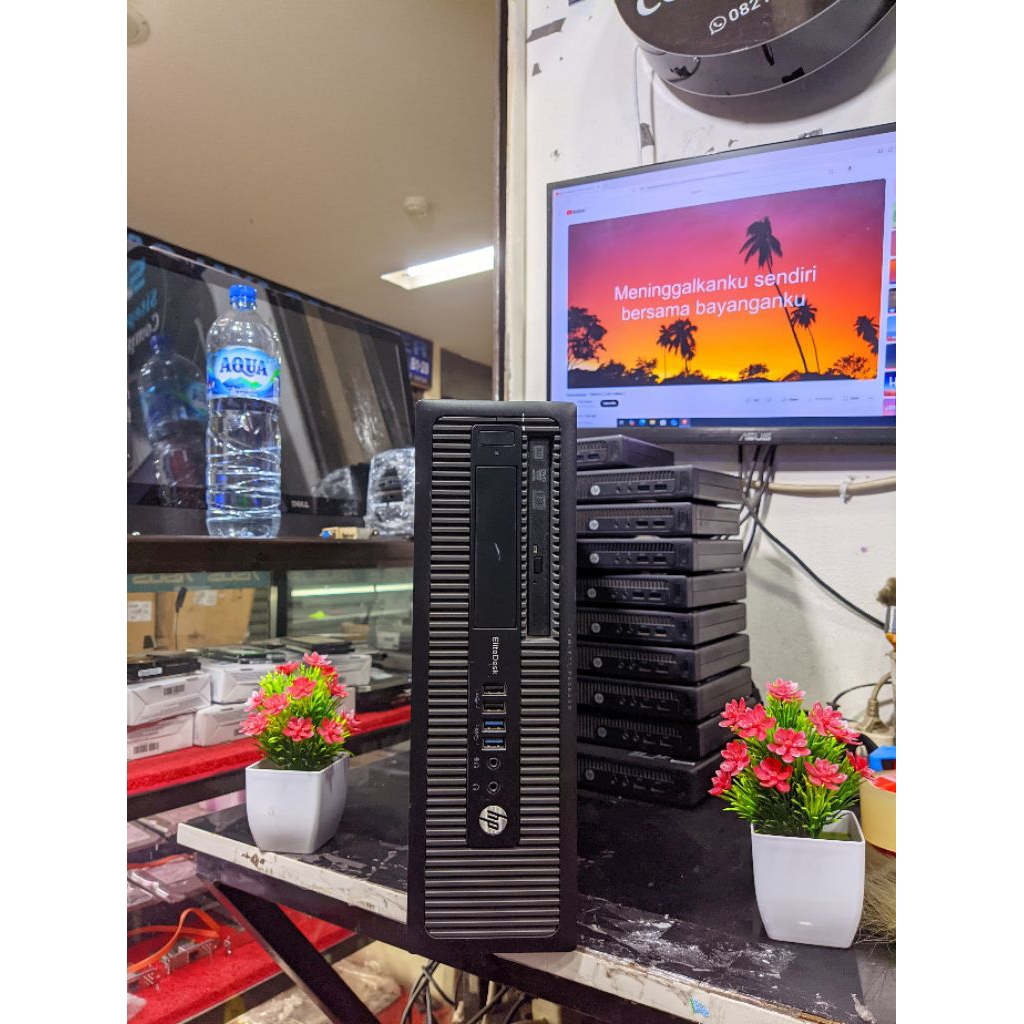 CPU HP PRODESK 800G1 SFF I7 GEN 4TH, RAM 8 GB,SSD 128 GB SUDAH DI LENGKAPI WINDOWS 10 YG SIAP PAKAI.
