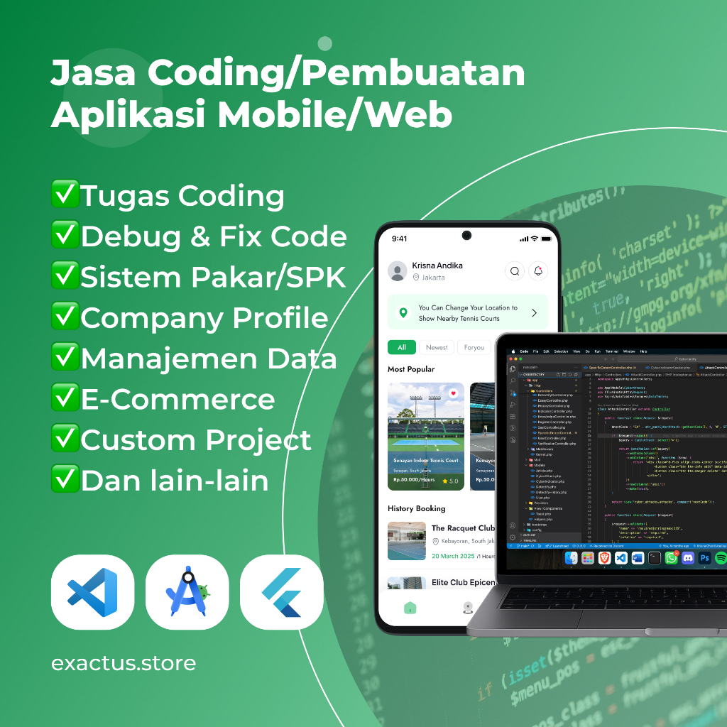 (TERMURAH) Jasa Pembuatan Aplikasi Web & Mobile | Coding Project Mahasiswa