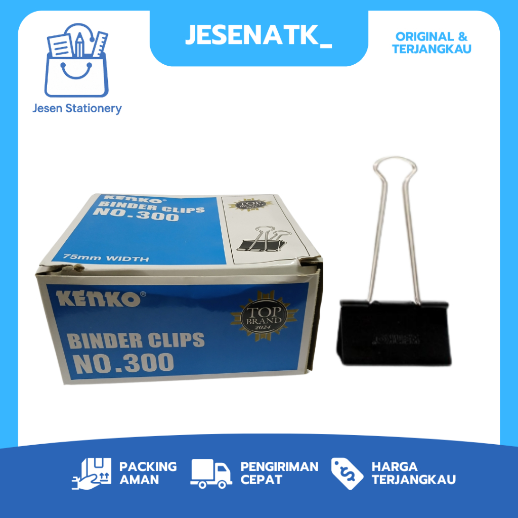 

Binder Clip Kenko No 300 Penjepit Kertas Klip Dokumen