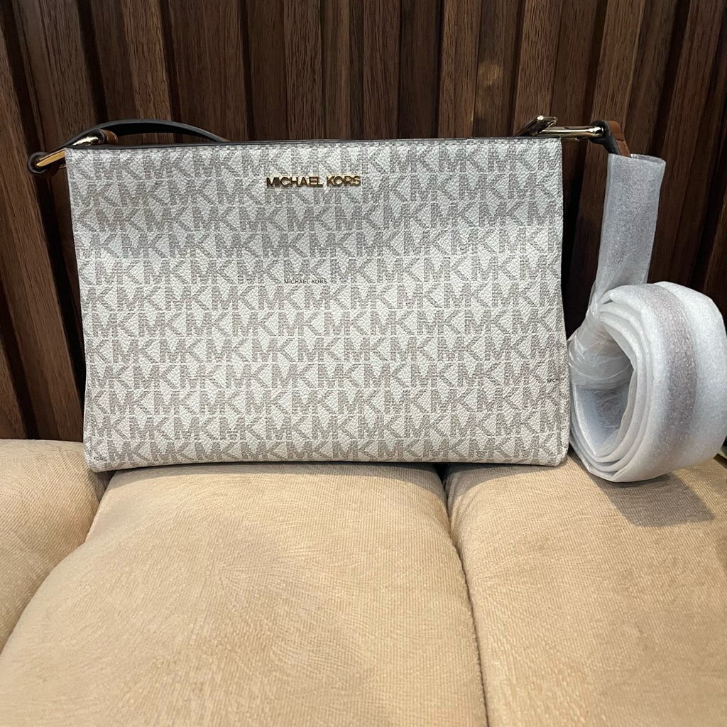 MK trisha signature vanilla brown crossbody bag NWOT