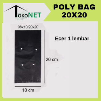 Polybag Ecer Polybag Per Lembar Polybag 20x20 Lembaran Polybag Per Pcs