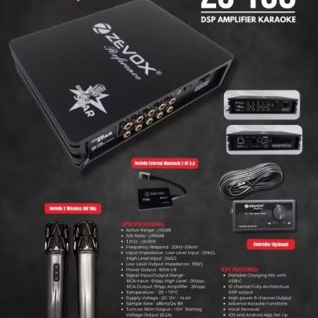 Prosesor DSP zevox ZS 108 / DSP amplifier karaoke