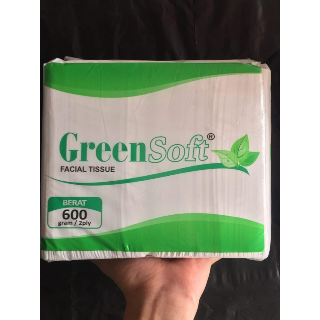 Tissue Green Soft Facial Refill 600 gram/2Ply/tisu kertas