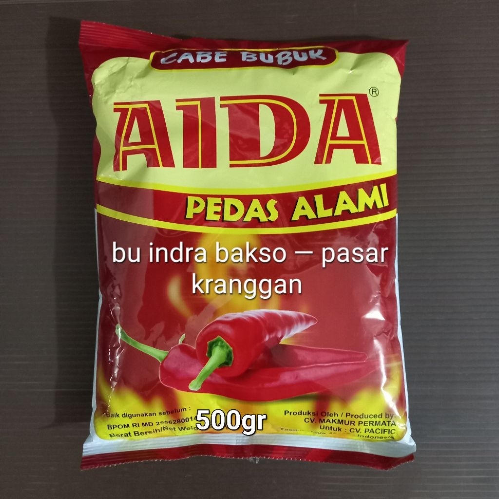 

cabe giling aida bubuk 250 gr pedas alami tabur