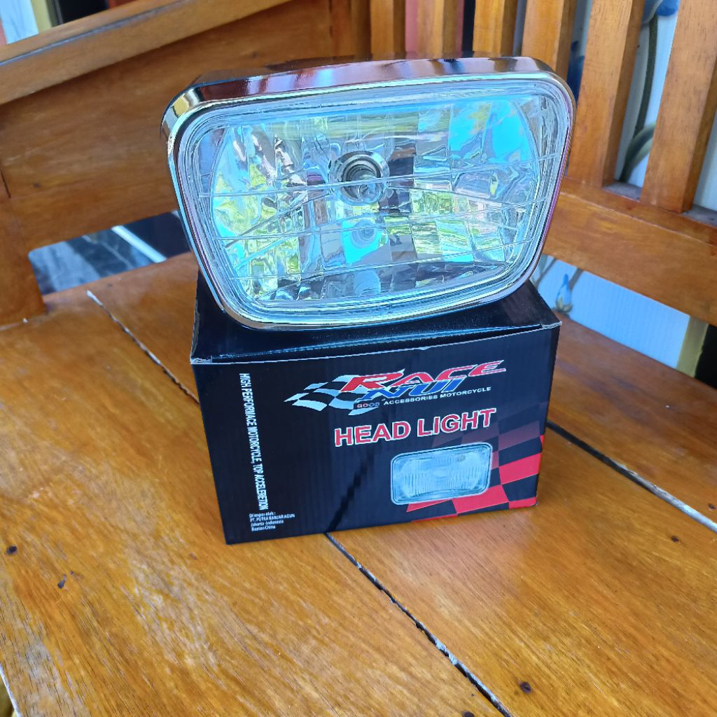 LAMPU DEPAN RX KING NEW KACA BENING