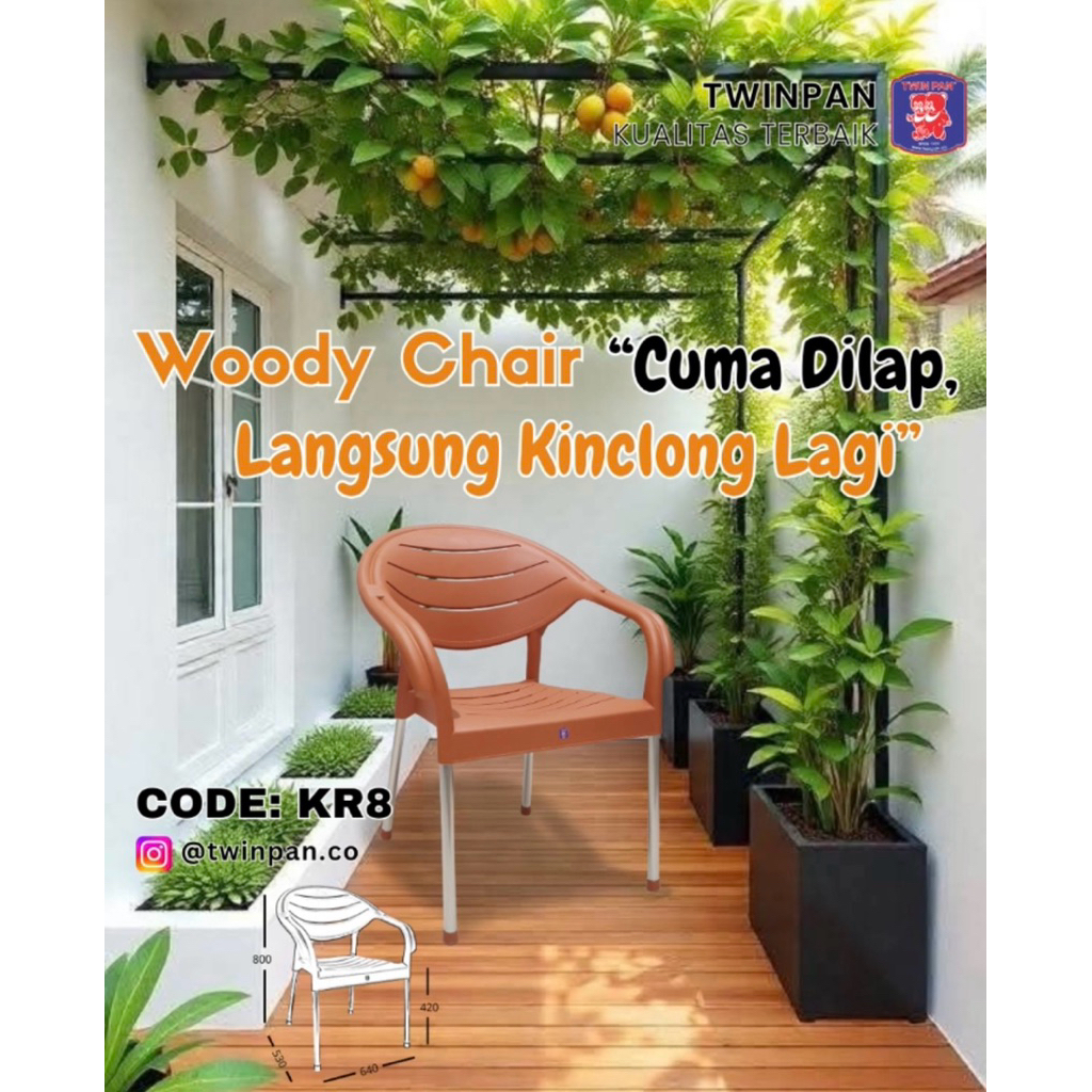 Kursi Teras Kaki Stainless Twinpan