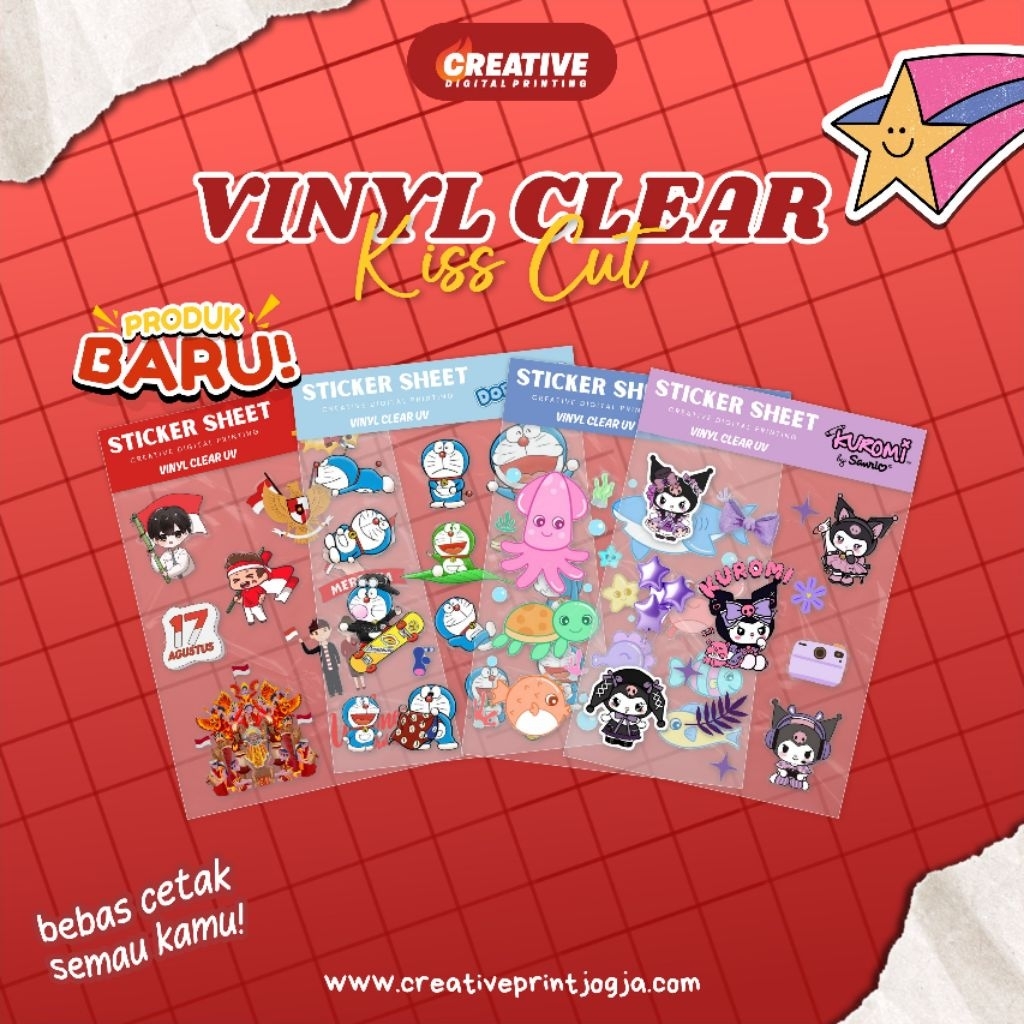 

Sticker Vinyl Clear Bening Print Uv