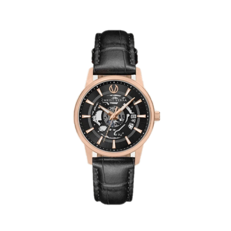 Jam Tangan Wanita Tali Kulit Christ Verra CV 12452L-25 BLK