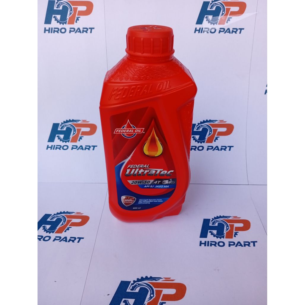 ORIGINAL Oli FEDERAL Ultratec 20w50 800ml Untuk Motor Bebek Supra x125 Revo Blade Karisma Astrea
