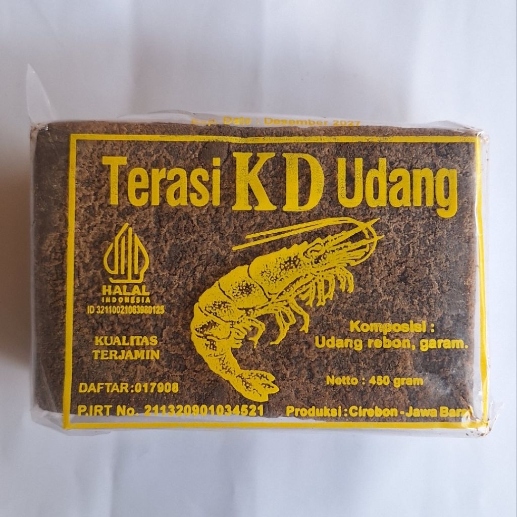 

Terasi Udang Khas Cirebon Cap KD Berat 450 gram