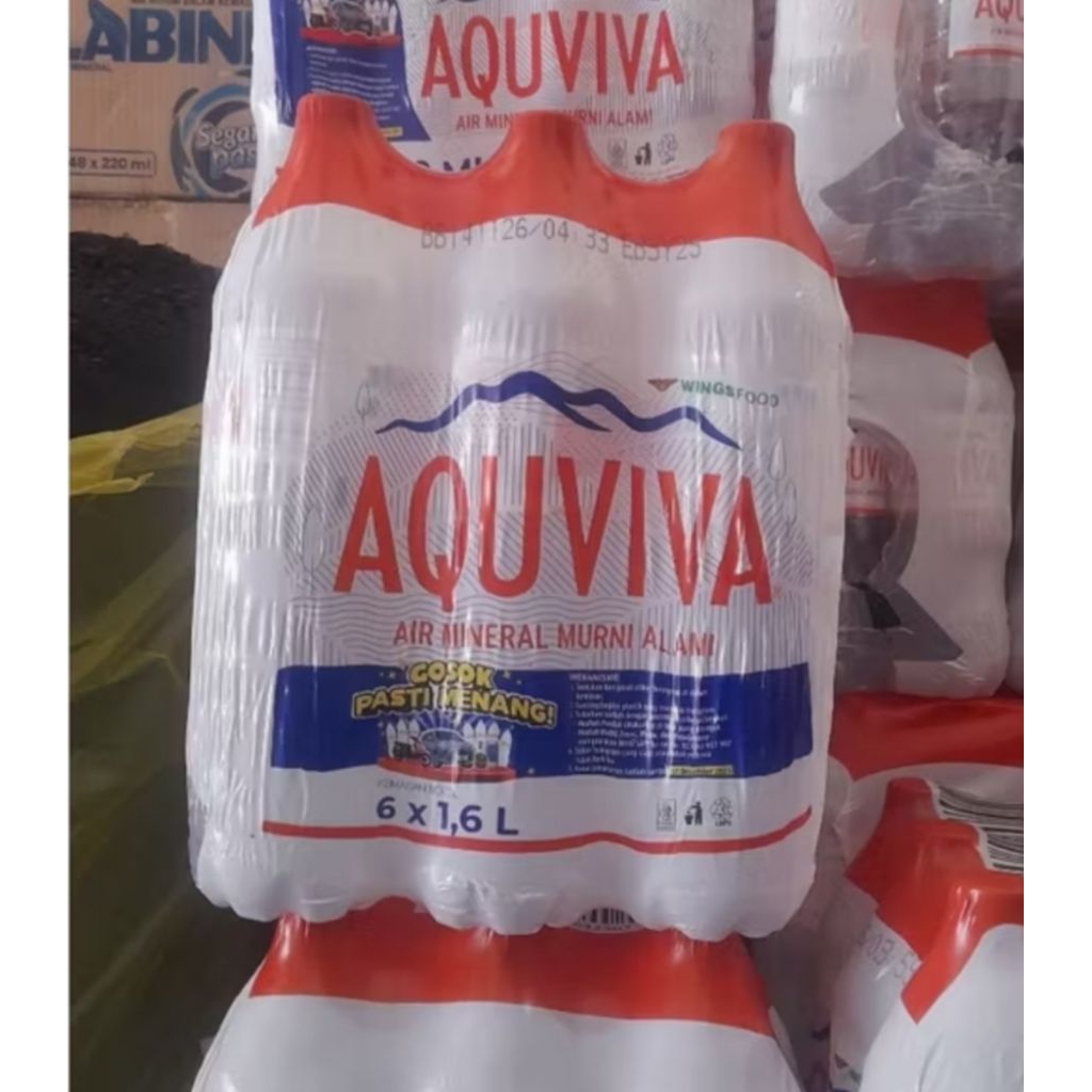 

AQUAVIVA 1 KARTON isi 6 botol kemasan 1,6liter bppn