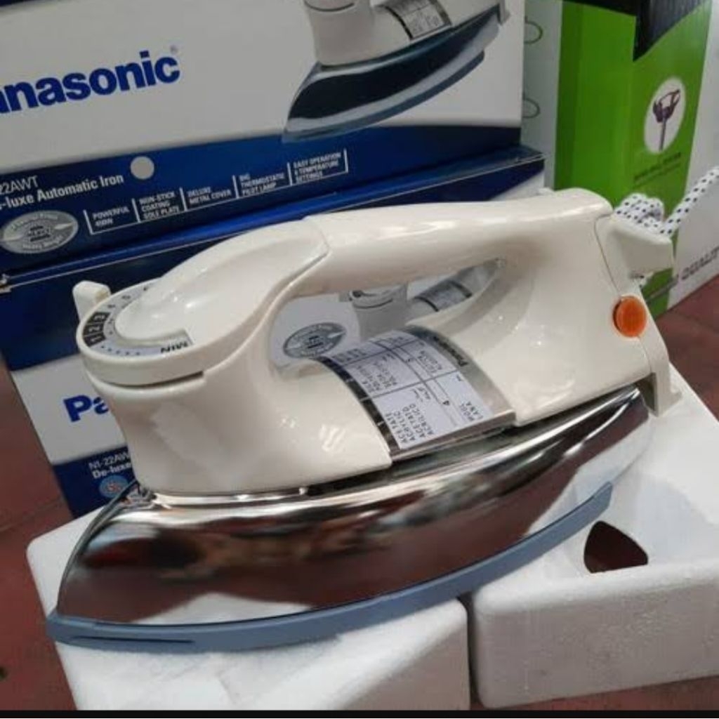 Setrika panasonic 22awt gosokan baju pelicin pakaian strika laundry berat