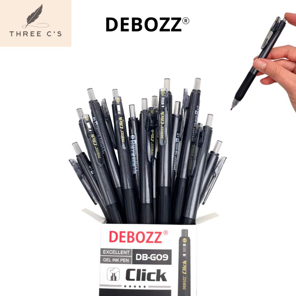 

Gel Pen Pulpen Pena Hitam 0.5 Gel Debozz 12pcs