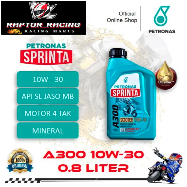 Oli Petronas Sprinta A300 10W-30 0,8L Motor Matic Vario Beat Scoopy PCX Burgman Street Nex