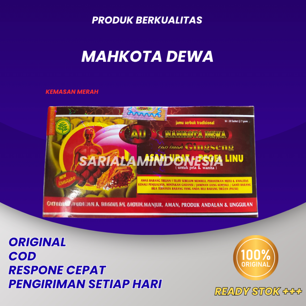 

Mahkota Dewa Serbuk Jamu Asam Urat Kemasan Merah