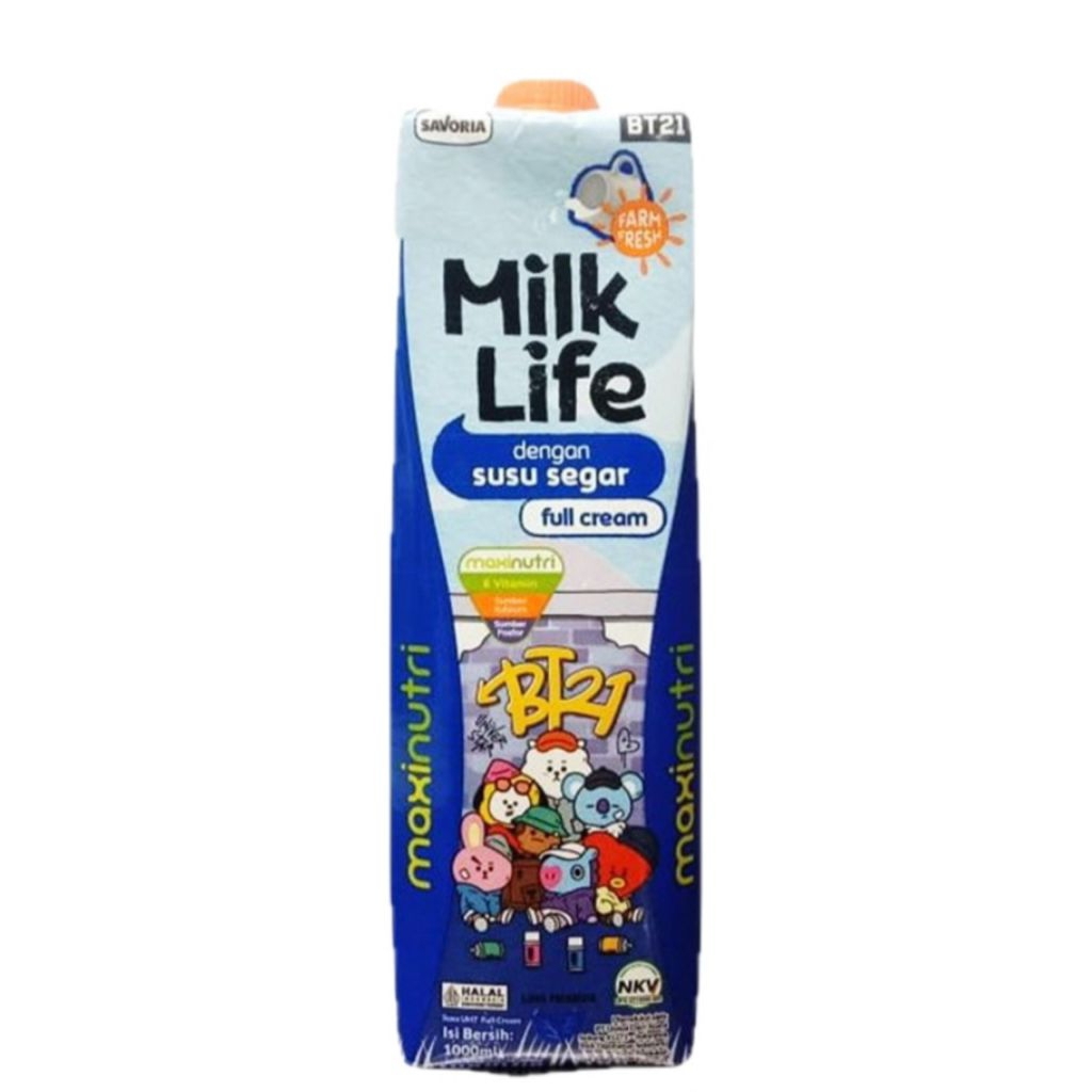 

Milk Life Susu UHT 1 Liter / Full Cream / Cokelat
