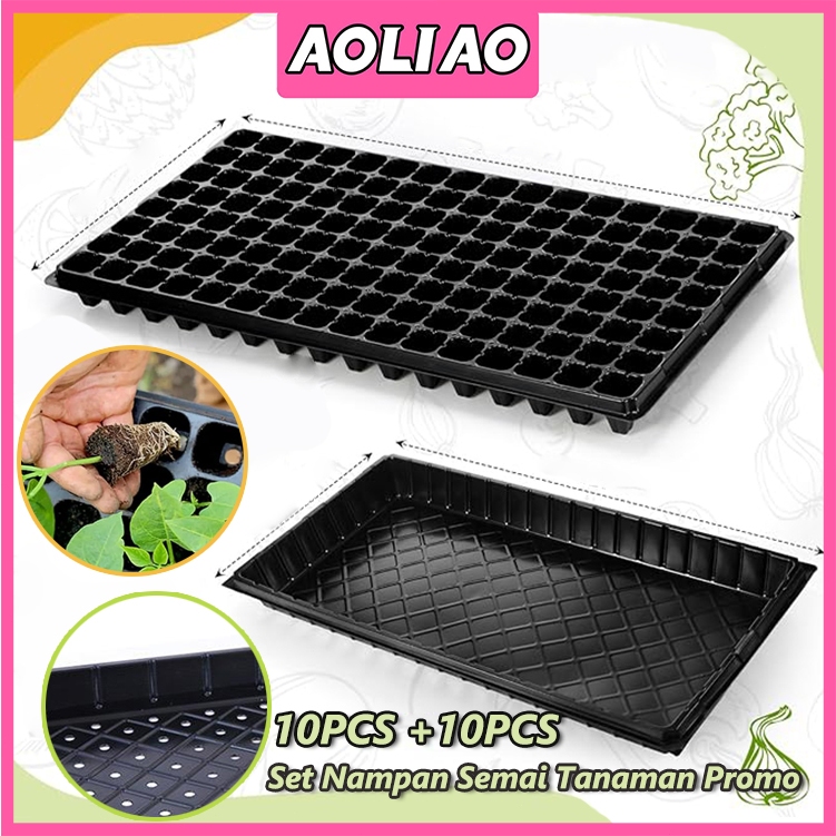 20 PCS Pot Bibit Seedling Pot  Pot Tray Semai Bibit Benih 21/32/50/72/105/128/200 Holes