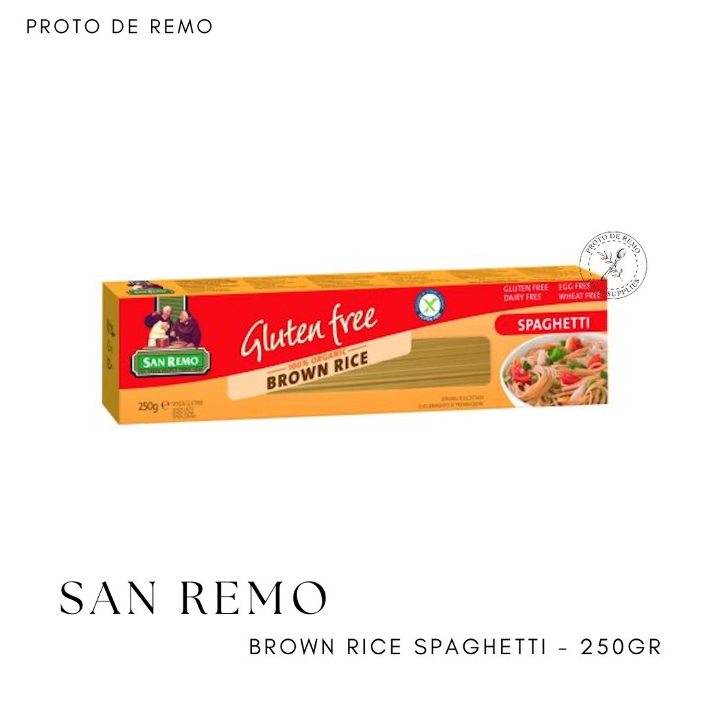 

[oddsolshop] pekanbaru/San Remo Brown Rice Spahgetti 250GR Organic Gluten Free Pasta Sanremo