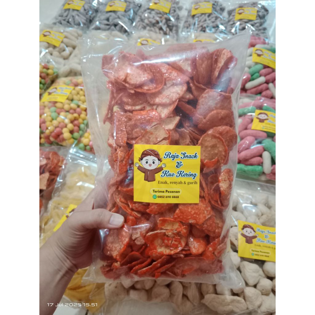 

Raja Snack || Opak Pedas 250 Gram, 500 Gram, 1 Kg