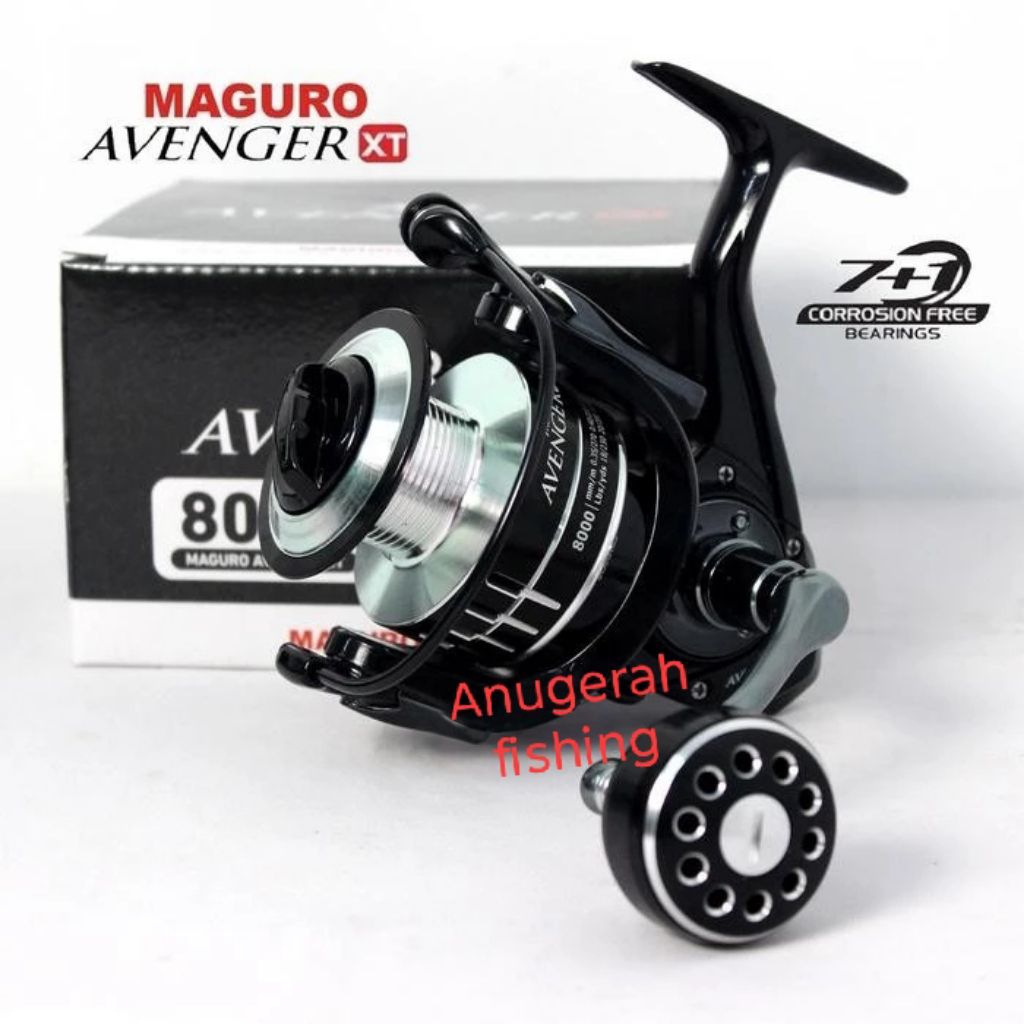 Reel Maguro AVENGER XT | Power Handle | 7+1 B | 1000 sd 8000 | Kolam | Laut | alat pancing original