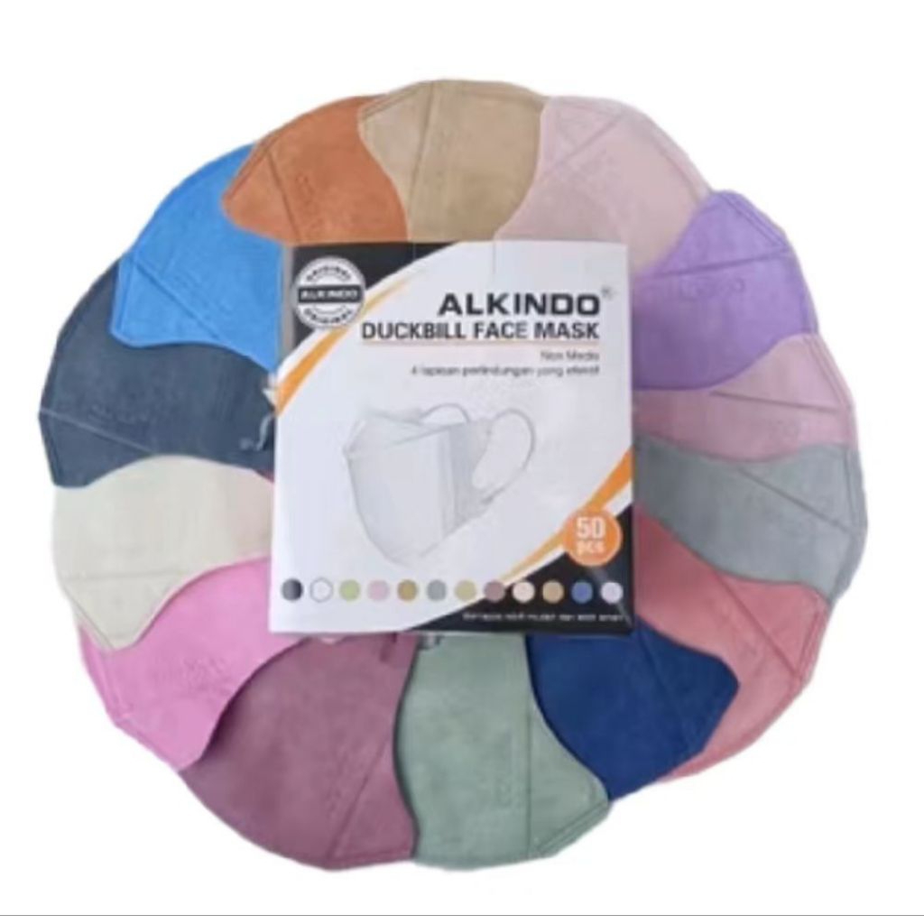 Masker duckbill isi 50pcs Warna warni mirip sensi/masker murah