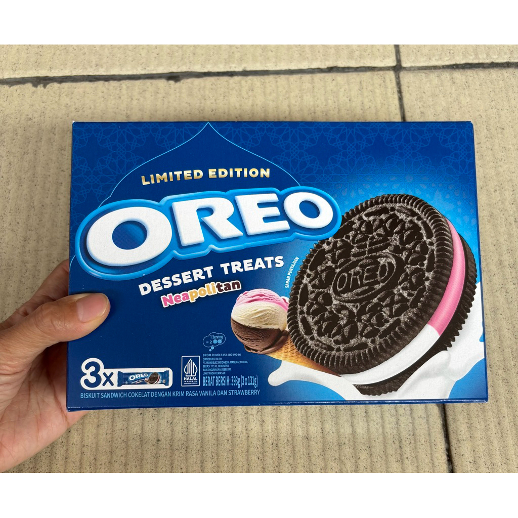 

agen distributor makanan ringan snack cemilan biskuit oreo box dessert treats neapolitan limited edition murah berkualitas