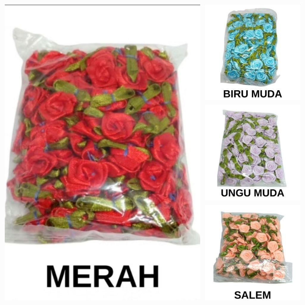 [MINIMAL ORDER 10RIBU] 20pcs BUNGA MAWAR KUCAI 15mm
