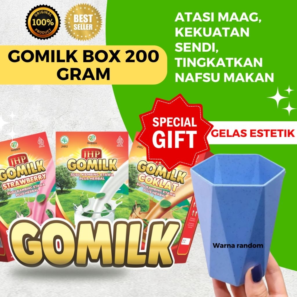 

✅️[FREE GIFT] GOMILK Susu Kambing Etawa plus Herbal Daun kelor, Daun salam, mengkudu