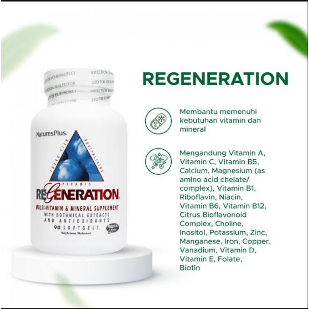 Nature's plus/regeneration/multivitamin/vitamin/daya tahan tubuh/*(100% ORIGINAL)*