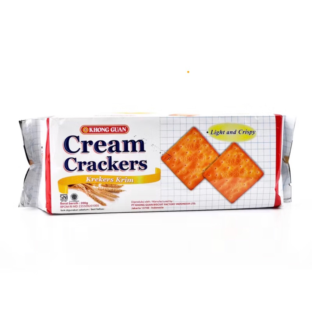 

BISKUIT KRAKER KRIM KHONG GUAN CREAM CRACKERS 200 GR