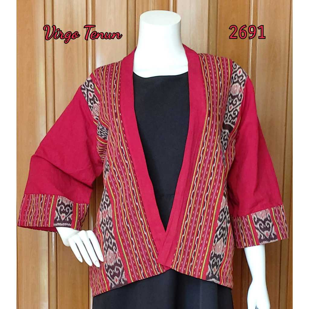 RTW 2691 dst. Outer tenun futus Biboki merah, Timor, NTT