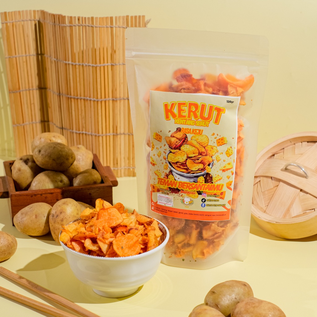 

KERUT KENTANG SERUT BY PUTRI SAMI ASIH FOOD KERIPIK KENTANG 5 RASA 65g