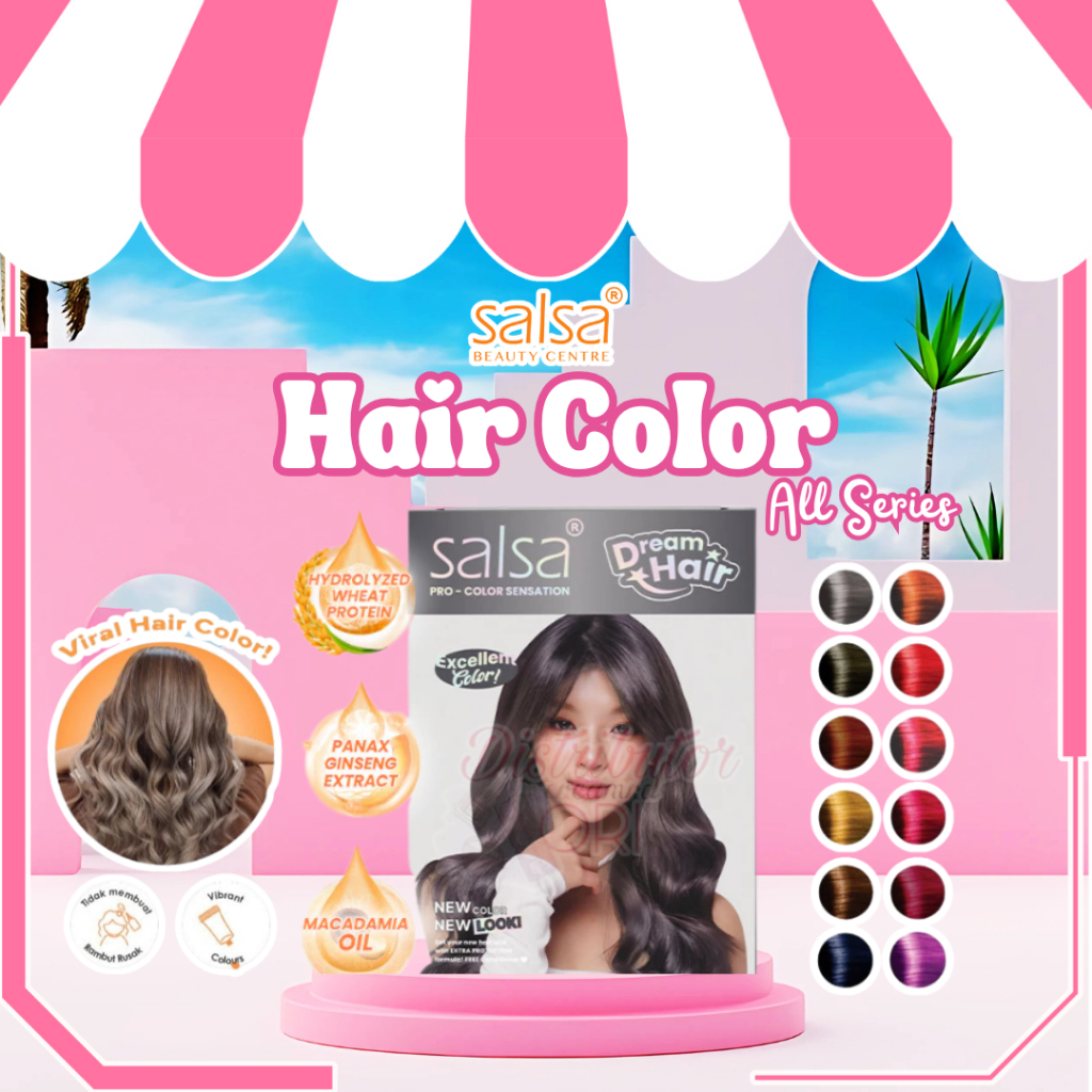 SALSA Dream Hair Color - Cat Rambut Permanen Praktis Intens Tahan Lama|Semir Rambut Idol Korea