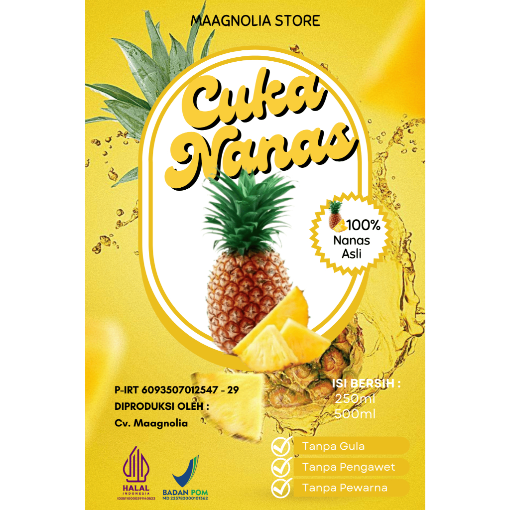 

Cuka Nanas - maagnolia cuka nanas - Cuka Nanas Original 100% - cuka original - cuka nanas maagnolia
