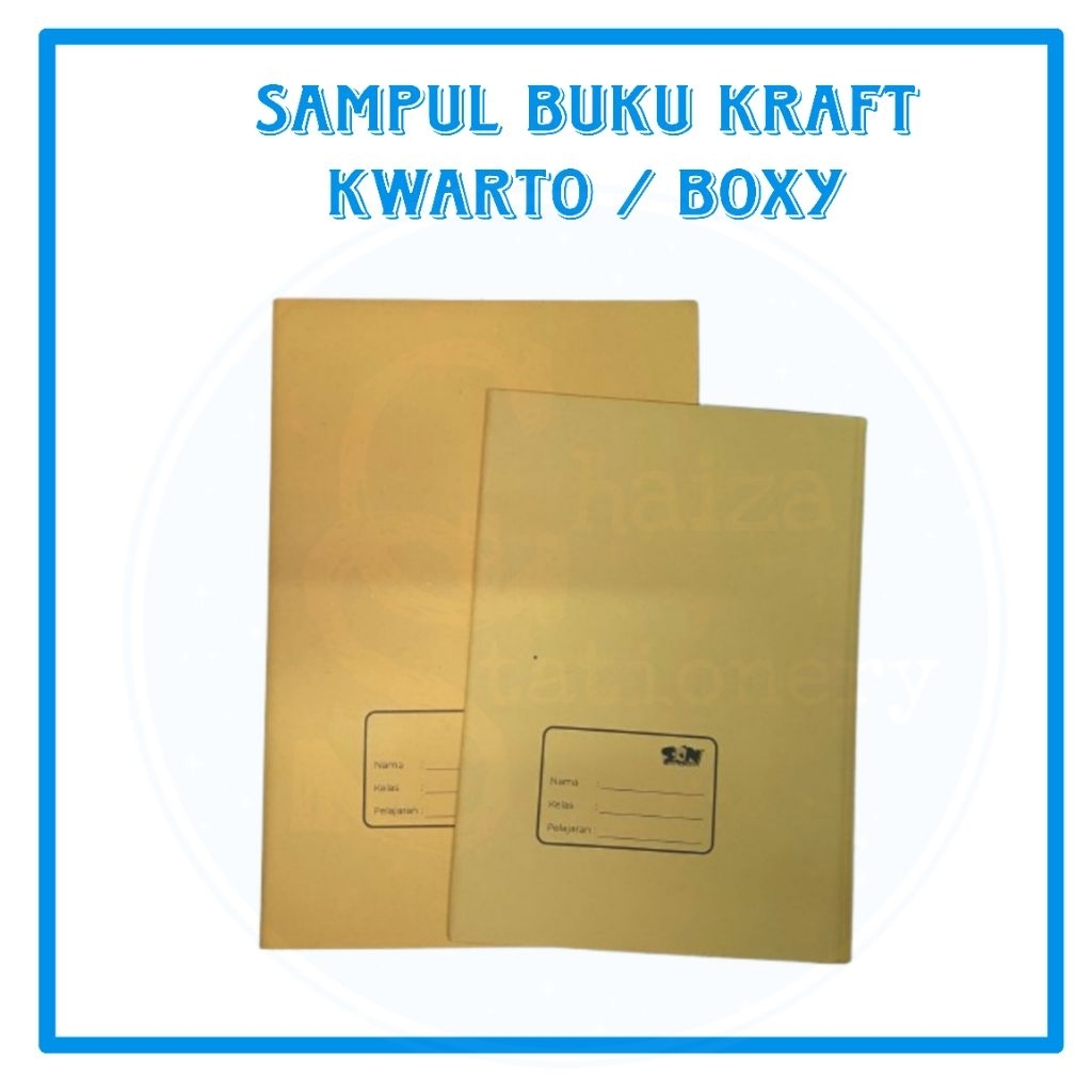 

SAMPUL KRAFT COKLAT NAMA / SAMAK BUKU QUARTO/BOXY 20LEMBAR