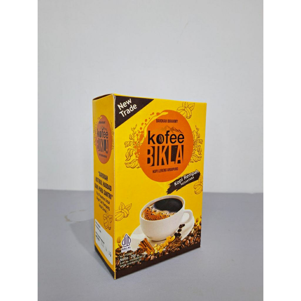 

KOPI BIKLA REMPAH NUSANTARA BPOM ORIGINAL 200 gr 1 BOX ISI 20 SACHET/ PCS VIRAL 100% MURNI TERBUAT DARI KOPI PILIHAN YANG DI CAMPUR REMPAH ² SERTA TERBUKTI MENJADI OBAT PENYAKIT (STROK PEGAL ² LINU ² ASAM URAT DARAH TINGGI DIABET RASA CAPEK)