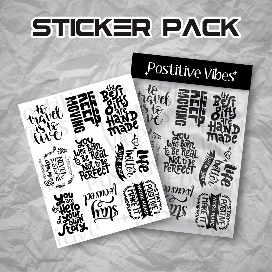 

STICKER PACK POSITIVE VIBES | STICKER TUMBLR | STIKER LAPTOP KOPER HELM