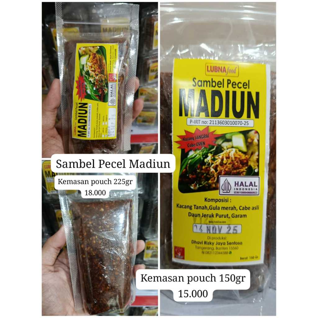 

Sambel Pecel Khas Madiun Kemasan Pouch 150gram & 225gram