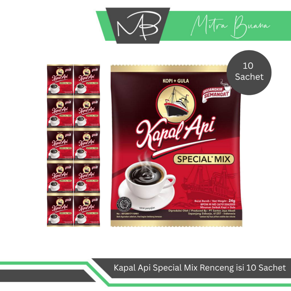 

Kapal Api Special Mix Renceng Isi 10 Sachet - Kopi Instan Premium Enak Murah