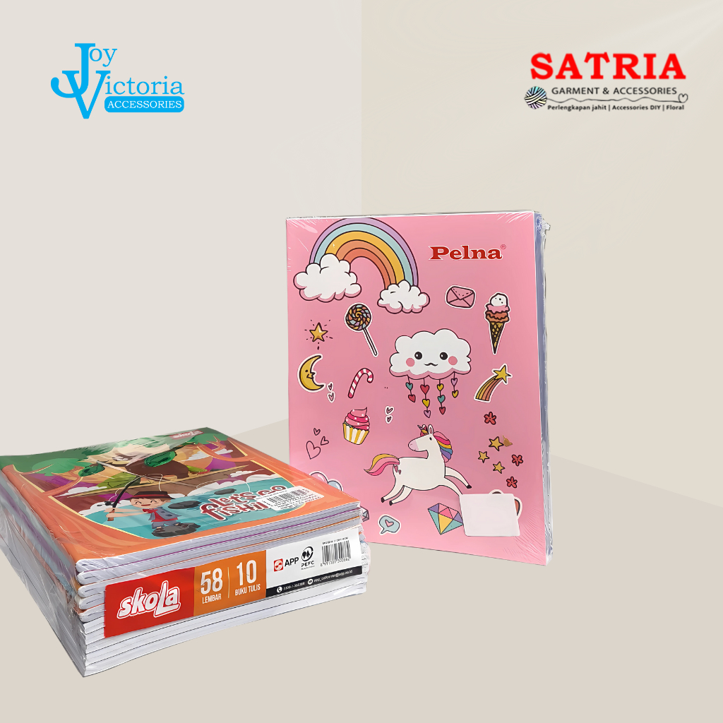 

BUKU TULIS SEKOLAH 58 DAN 38 SET ISI 10 BUKU / BUKU TULIS ANAK MOTIF KARAKTER LUCU / ATK