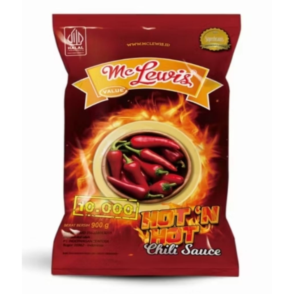 

MC Lewis Hot N Hot Chilli Sauce 900 gr Pedas Berkualitas