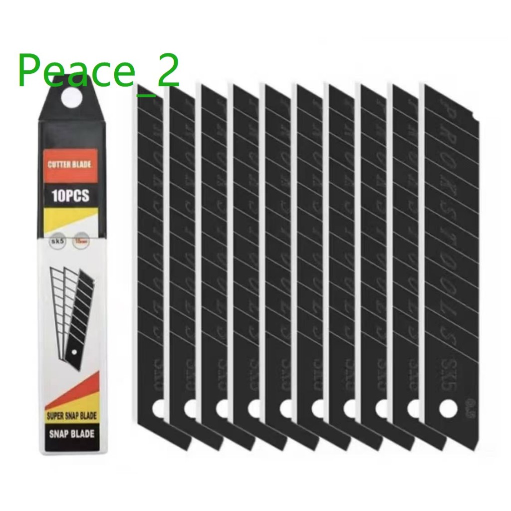 

Isi Ulang Cutter 10pcs Ukuran Hitam Besar 18mm SK5 Reffil Cutter Besar Tajam Stainless