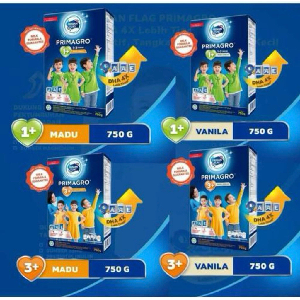 FRISIAN FLAG PRIMAGO 1+ 3+ MADU / VANILA / COKLAT 750 GR