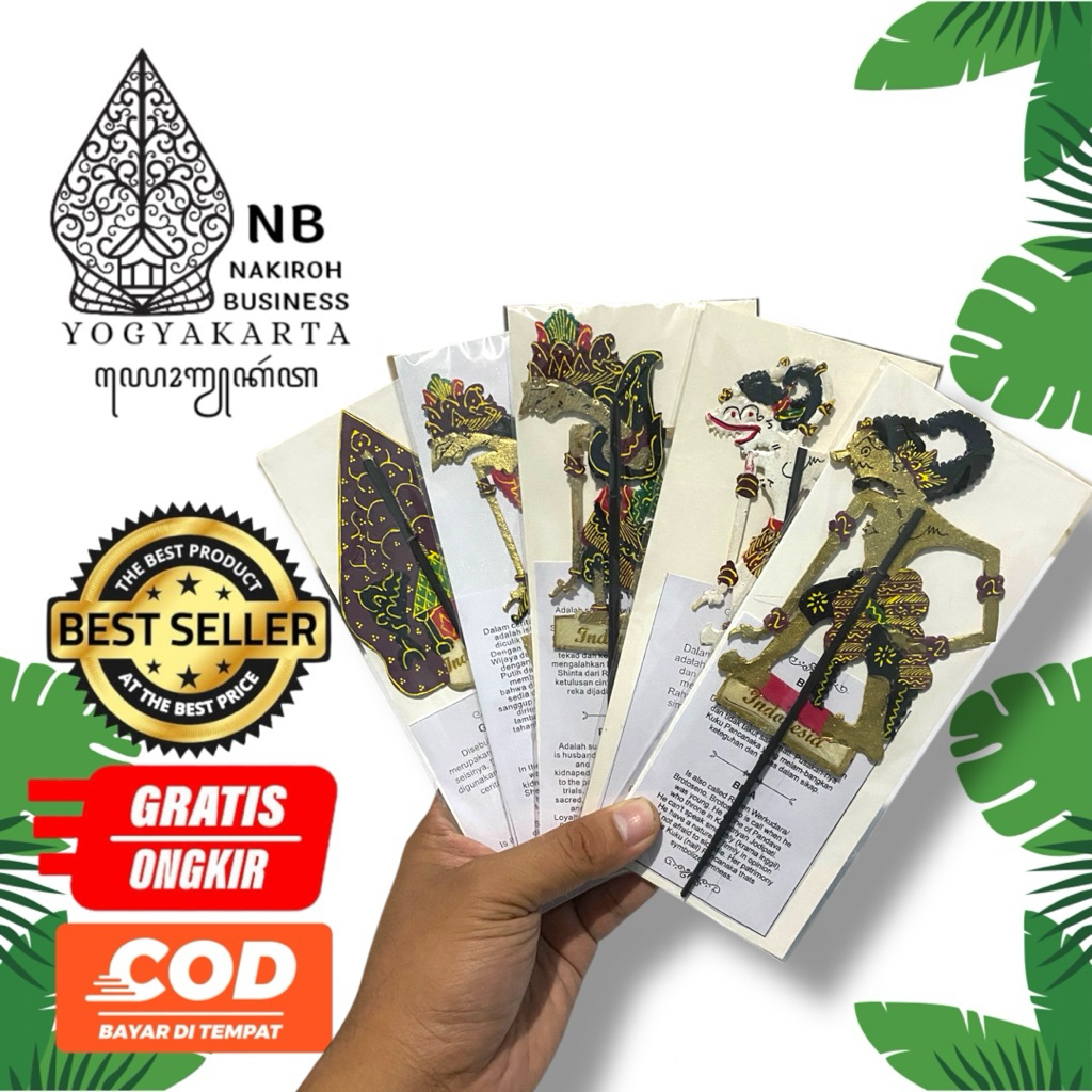 

NAKIROHBUSINESS Souvenir miniatur wayang pembatas buku 1 kodi (isi 20 pcs)