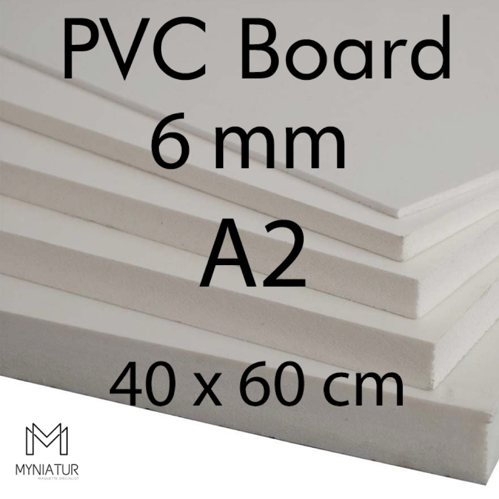 

PVC Board 6 mm A2 60 x 40 - Papan PVC Foam Board 6 mm - Bahan Maket Arsitektur dan Interior