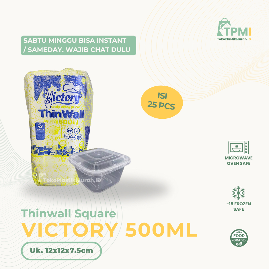 [BISA INSTANT] THINWALL SQUARE 500ML VICTORY | THINWALL VICTORY | THINWALL 500ML | THINWALL KOTAK