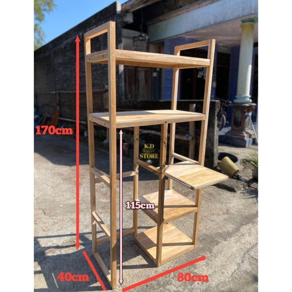 RAK DISPENSER PREMIUM KAYU JATI JAWA DAN MAHONI / RAK MAGICOM KAYU / RAK DISPENSER KAYU / RAK SERBAG